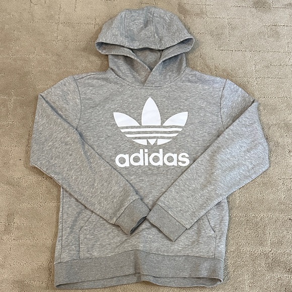 adidas Other - Adidas Boys  Gray Hoodie with Logo size medium